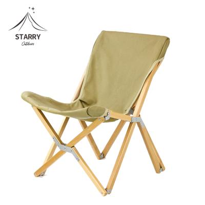 China Modern Portable Outdoor Folding Wooden Butterfly Chair For Picnic for sale