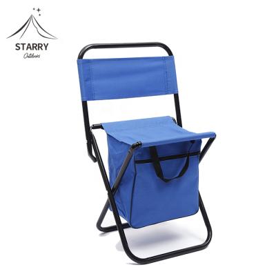 China Lightweight Outdoors Easy-Carry Folding Chair Picnic Camp Chair Folding Stool With Ice Bag for sale