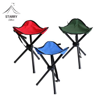 China Lightweight Travel Used Compact Metal Stool Lightweight Tripod Foldable Stool For Outdoor BBQ for sale