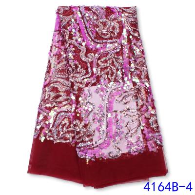 China 3d 3d lace sequin fabric new nigerian fabric wholesale cheap prices for sale