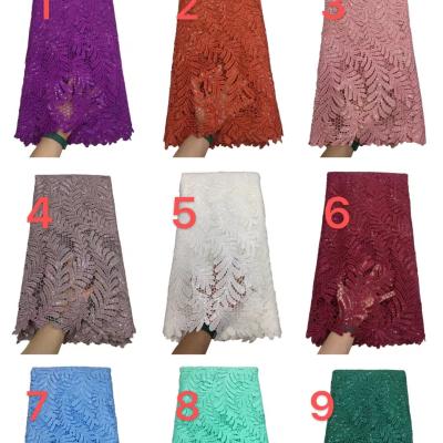 China Viable 100% African Rope Sequins Lace Fabric 2021 High Quality Lace Material For Dress XZNI5048 for sale