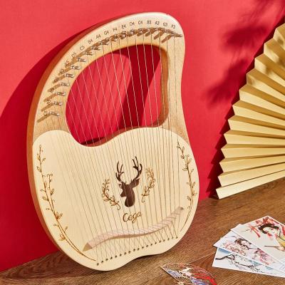 China Newest Popular Chromatic Lyre Harp 19 String Instrument For Professional Player for sale