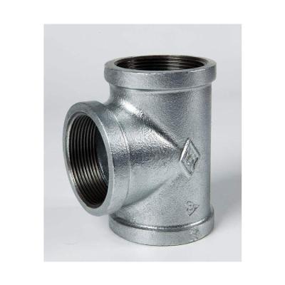 China Factory wholesale price DN40X40X40 hot dipped galvanized iron tee branch malleable pipe fittings for sale