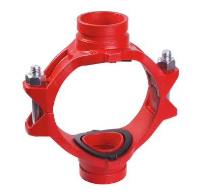 China Outstanding quality connecting mechanical four way fluted pipe fittings DN150x80 PN2.5Mpa for sale