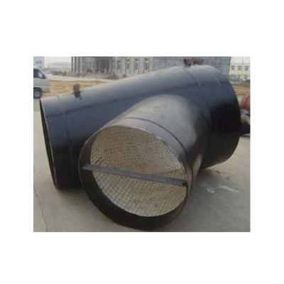 China Manufacturer Wholesale 45 degree 40*32inch inner ceramic slanted tee butt weld pipe fittings for sale