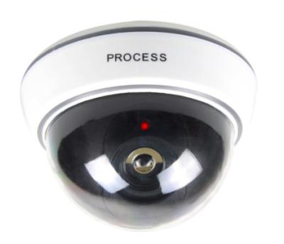 China ABS Plastic Dummy Security CCTV Dome Camera With Led Flashing Light for sale