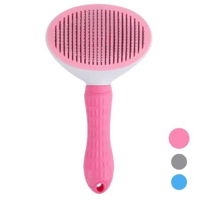 China Durable High Quality Fashion Handle Non-slip ABS Cat Brush Grooming Tools for sale