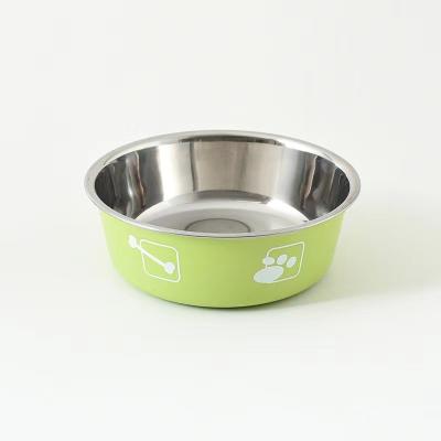 China Sustainable Factory Supply High Quality Wear Resistance Double Layer Stainless Steel Dog Slow Food Bowl for sale