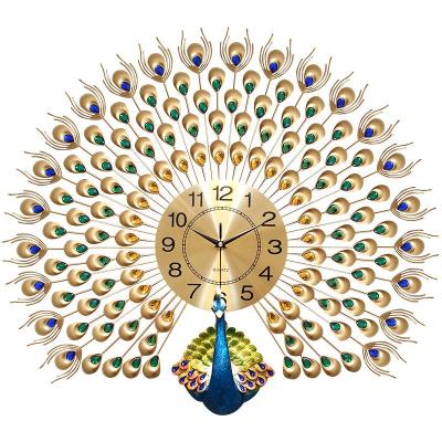 China Style antique odm/decorative wall clock s luxury diy Forreloj De wall clockWholesale odmmodern resin peacock peeled for sale