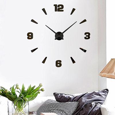 China 2021 Minimalist 2021 Unique Luxury Acrylic Creative Large DIY 3D Sticker Large Digital Wall Clocks Wall Clock Decorative Modern Relojes for sale