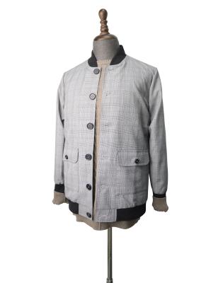 China Fashion Mens Stylish Plaid Custom Made Button Anti Shrink Casual Suit Jacket for sale