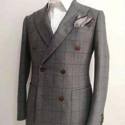 China 2019 Latest Custom Slim Fit Anti-shrink Design Men's 100% Wool Wedding Suits 2 Piece Coat Pant Men's Suit for sale