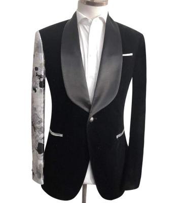 China New design anti-shrink velvet slim suits for men for sale