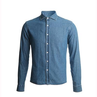 China Luxury Anti-Pilling Style Casual Slim Wear Jeans Shirt Men Long Sleeve for sale