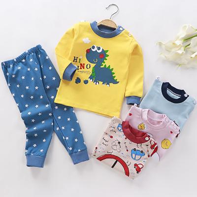 China Anti-Wrinkle Cotton Home Wear Sleepwear Kids Clothes Sets Cartoon Printing And Dyeing Kids Children for sale