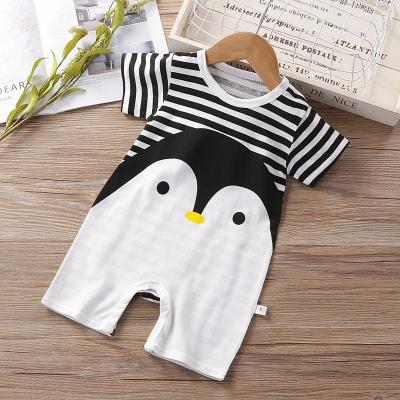 China 100% Cotton Summer Newborn Baby Romper 0-6 Months Clearance Low Price Slim Pajamas Short Sleeve Romper Wholesale for sale