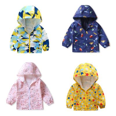 China Viable Children's Hoodie Coat Boys And Girls Sun Protection Clothing Wind Proof Jacket Baby Boy Tops for sale