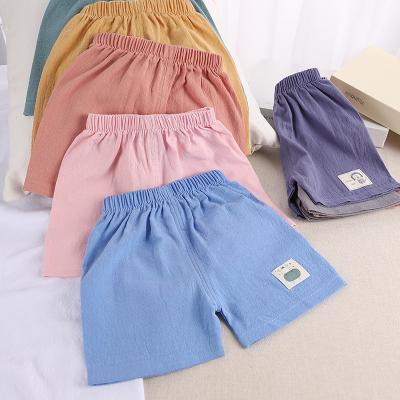 China Breathable Summer Cotton Canvas Shorts Pants Candy Color Casual Shorts Wholesale Boys Girls Pants Kids Clothing for sale