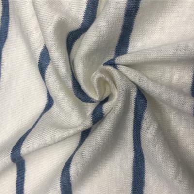 China China Wicking Yarn Dyed Knit Jersey 100% Linen Fabric For Clothing for sale