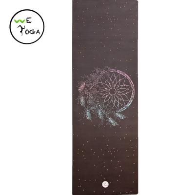 China Yoga Exercises Eco-Friendly 2021 CMYK Printing Suede Microfiber Free Washable Yoga Mat Hottest Custom Made Yoga Mats Non-Slip for sale