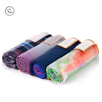 China OEM Durable Wholesale Silicone Dot Yoga Mat Towel Microfiber Hand Towel for sale