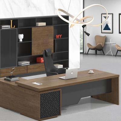 China Commercial Furniture Design Office Desk Furniture Storage Cabinet Modern Boss Executive Desk Executive Table Manager Office Desk for sale