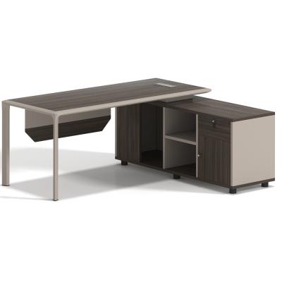 China Modern Design Commercial Exclusive Latest Office Furniture Staff Office Furniture Functional Desk With Side Storage for sale