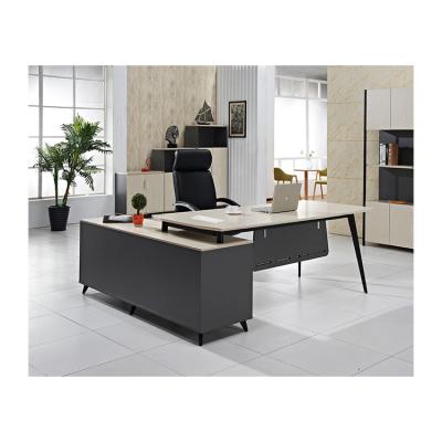 China Simple High Quality Office Furniture L Shaped Desk Table Single Seat With Drawer for sale