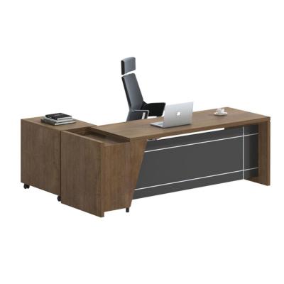 China Office Furniture Solution Most Selling Executive Products Office Furniture Wooden Chocolate Desk L-shape for sale