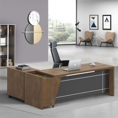 China Wholesale Wooden Medium Density Fiberboard Office Furniture Large Office Furniture Factory Office Desk Executive Desk for sale