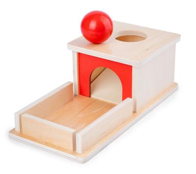 China Early Education Wooden Montessori Object Permanence Material Eco - Friendly Box Educational Toys for sale