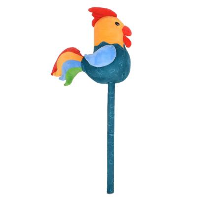 China Best Selling Durable Animal Series Kids Head Riding Stuffed Toy Unicorn 27 Inch Hobby Horse Stick for sale