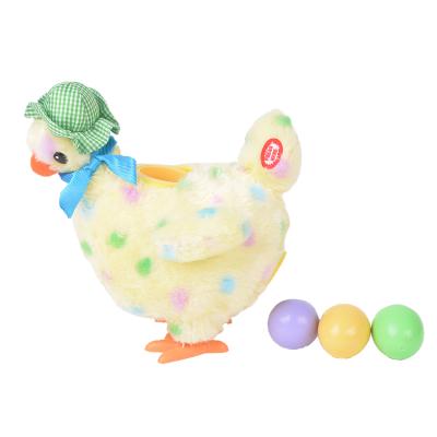 China Funny Electric Toy Hen Plush Chicken Eggs Funny Toy Electric Laying for sale