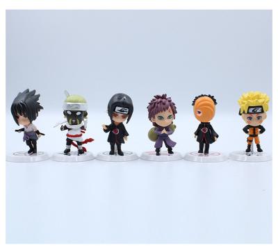 China 6PCS/SET Cartoon Model Toy Collectible Toys Uzumaki Building Toys Naru-to PVC Action Numbers Anime Toys for sale