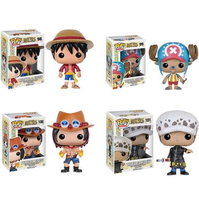 China Classic Anime Cardboard Toy Decoration Collectible One Piece Stylish Luffy Water Law Ace Action Number Noise Model Character for sale