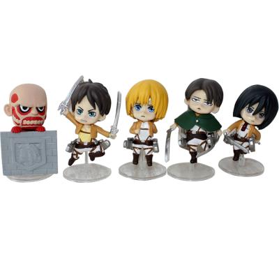 China Collectible Anime Series Toys Anime Model Attack On Titan Mini Eren Jaege Cake Topper Action Numbers for sale