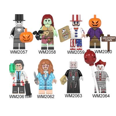 China Series compatible with exorcist mini anime pennywise legoinglys Halloween character clown figures building blocks kids gifts for sale