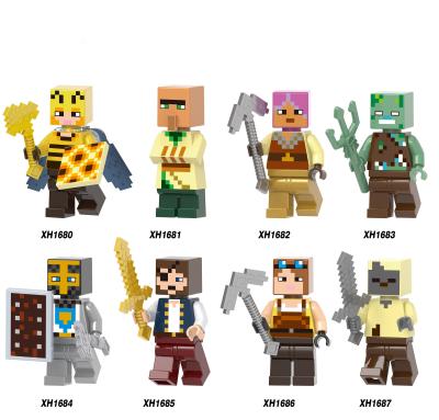 China Toy My World Zombie Building Mine Action Craft Mini Figures Skeleton Cartoon Compatible With legoinglys for sale