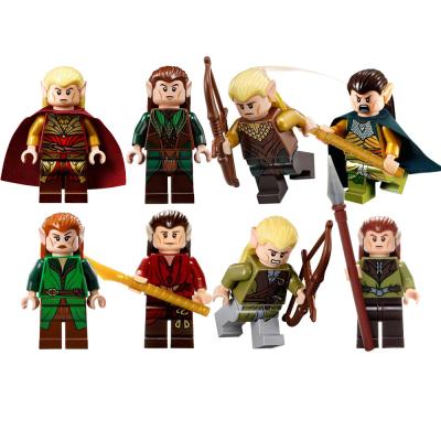 China City Series Children Educational Toys Lord Of The Rings King Prince Guard Elves Mini Action Figures Building Block for sale