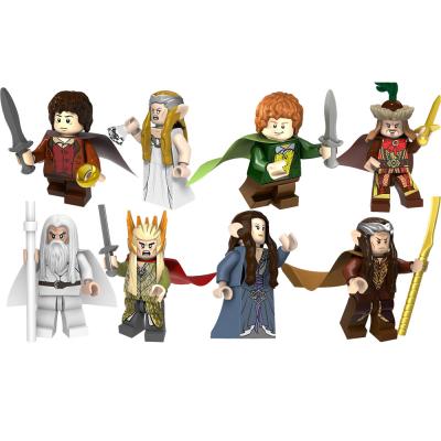 China Educational Toys City Series Lord Of The Rings Character King Elves Merlin Gandalf Mini Action Figures Building Blocks for sale