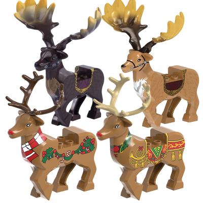 China City series compatible with legoinglys lord of elk rings bikes building block mini animal action figures sets Christmas toys for sale