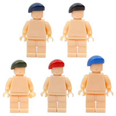 China Diy Weapons Building Blocks Street View Solider Leaders Mini Figures Berets Military Hat for sale