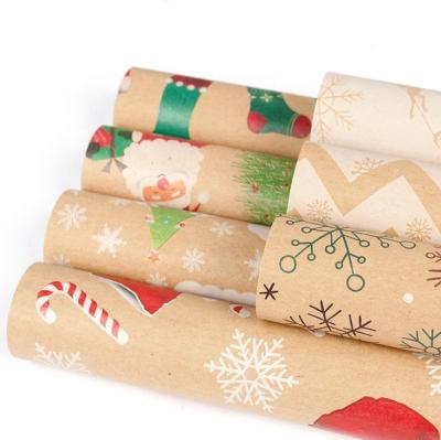 China Exquisite Moisture-Proof Gift Wrapping Paper Roll Christmas Series Wrapping Paper for sale