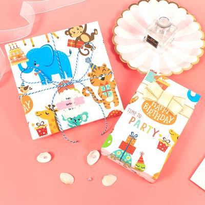 China Latest Design Fancy Moistureproof Cartoon Art Paper Wrap For Kids Gift Book Wrapping Wrapping Paper for sale