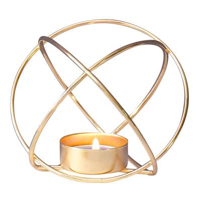 China Modern Nordic Luxury Metal Opens Simplicity Wrought Iron Creativity Candle Holder Home Decoration for Candlelight Dinner Props for sale