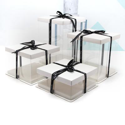 China Yiwu Agent Luxury Mini Design Birthday Gift Bakery Recyclable Clear Plastic Fruit Cake Boxes Window Product Packaging for sale