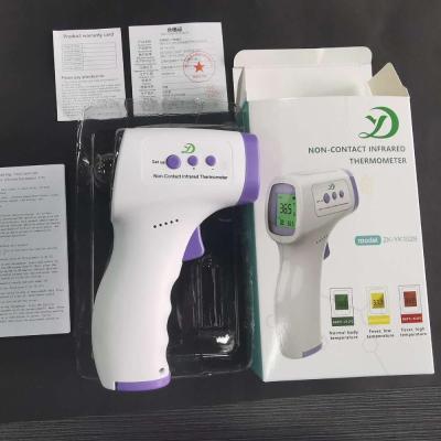 China Hot Selling Body Temperature Non Contact Baby Adult Forehead Digital Thermo Meter with 3colors LCD Display for sale