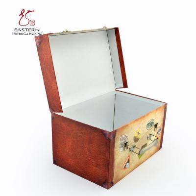 China Handmade Beverage Liquor Wine Gift Box Packaging For 2 Bottles for sale