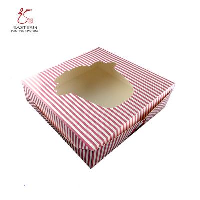 China Recycled Materials Cheap Price Wholesale Color Print Clear Cup Cake Paper Boxes for sale