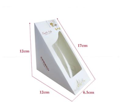 China Recyclable Custom Cheap Price Triangle Pizza Paper Box Sandwich Box Packaging for sale